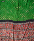 Ajrakh Bandhini Cotton hand block printed saree