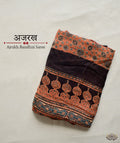 AJRAKH BANDHINI HAND BLOCK PRINTED SILK SAREE