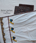 Ajrakh Barmer Applique Suit (three piece)