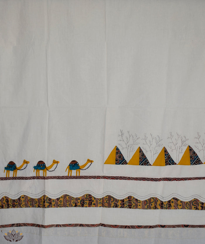 Ajrakh Barmer Applique Suit (two piece)