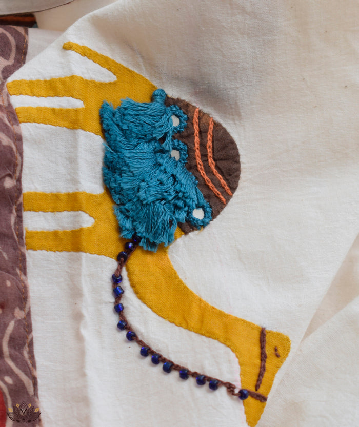 Ajrakh Barmer Applique Suit (two piece)