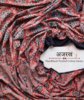 AJRAKH COTTON HAND BLOCK PRINTED SAREE