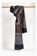 Ajrakh Cotton hand block printed stole