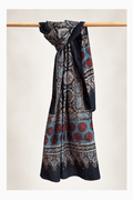 Ajrakh Cotton hand block printed stole
