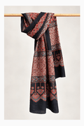 Ajrakh Cotton hand block printed stole