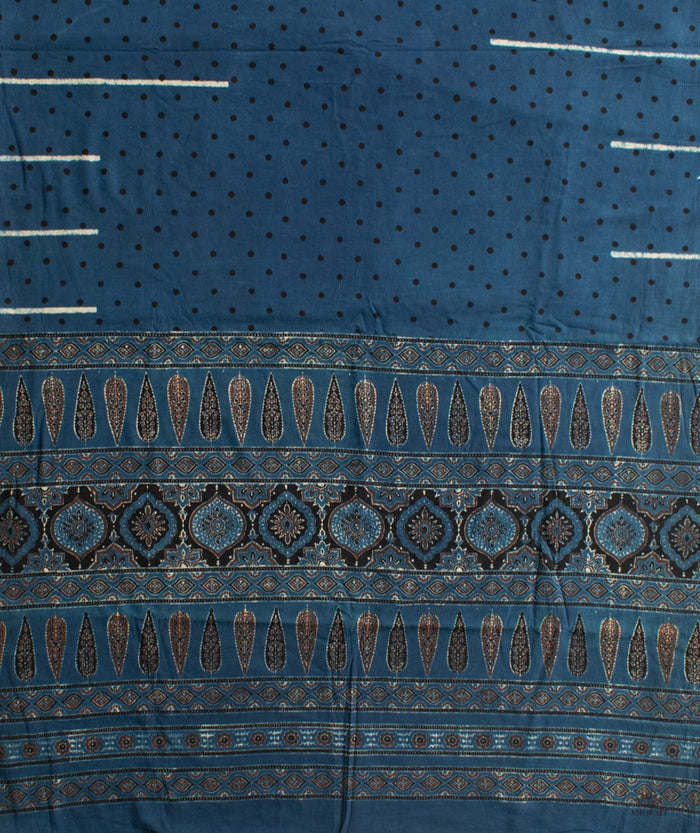AJRAKH COTTON HANDBLOCK PRINTED SAREE