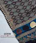 Ajrakh Handblock Printed Modal Silk Dupatta