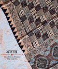 Ajrakh modal silk hand block printed dupatta