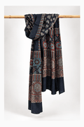Ajrakh modal silk hand block printed stole
