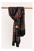 Ajrakh modal silk hand block printed stole