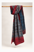 Ajrakh modal silk hand block printed stole