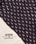 Ajrakh modal silk hand block printed yardage