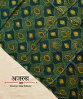 Ajrakh modal silk hand block printed yardage