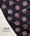 Ajrakh modal silk hand block printed yardage