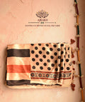 Ajrakh Modal Silk Handblock Printed Saree