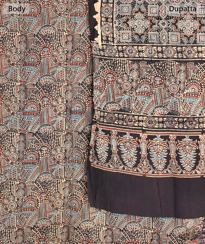Ajrakh modal silk Two piece suit