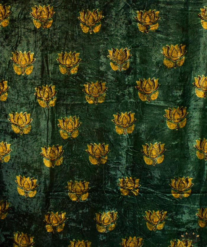 AJRAKH VELVET HAND PRINTED YARDAGE Set (3 meter)
