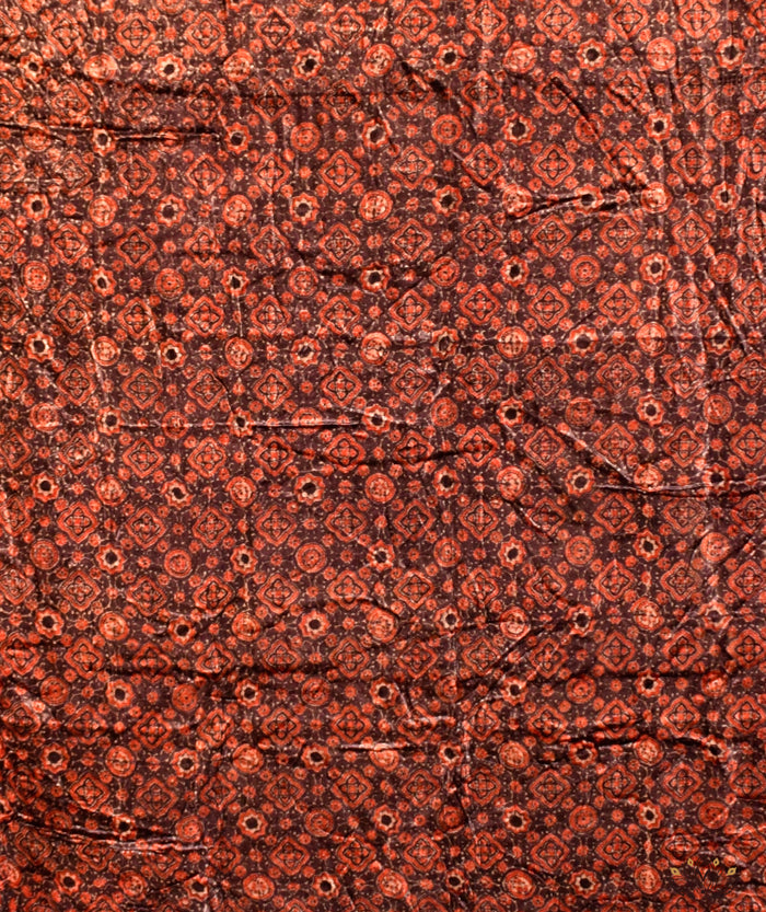 AJRAKH VELVET HAND PRINTED YARDAGE Set (3 meter)