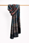 AJRAKH VELVET HANDBLOCK PRINTED STOLE