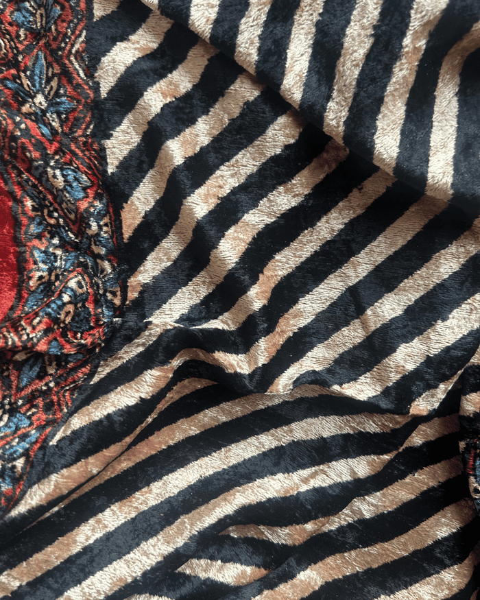 AJRAKH VELVET HANDBLOCK PRINTED STOLE