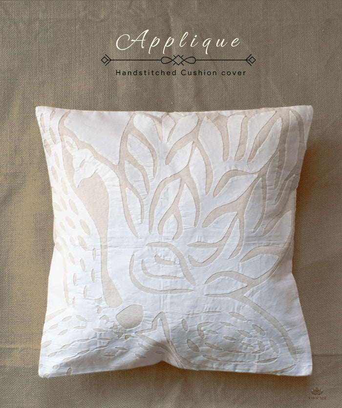 APPLIQUE CUSHION COVER (16*16 IN)