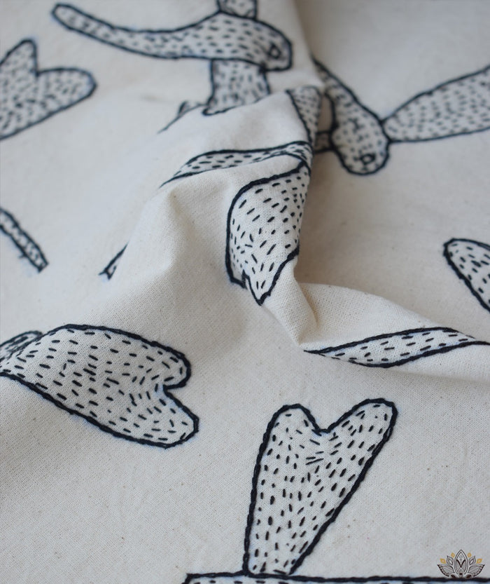 APPLIQUE CUSHION COVER (16*16 IN)