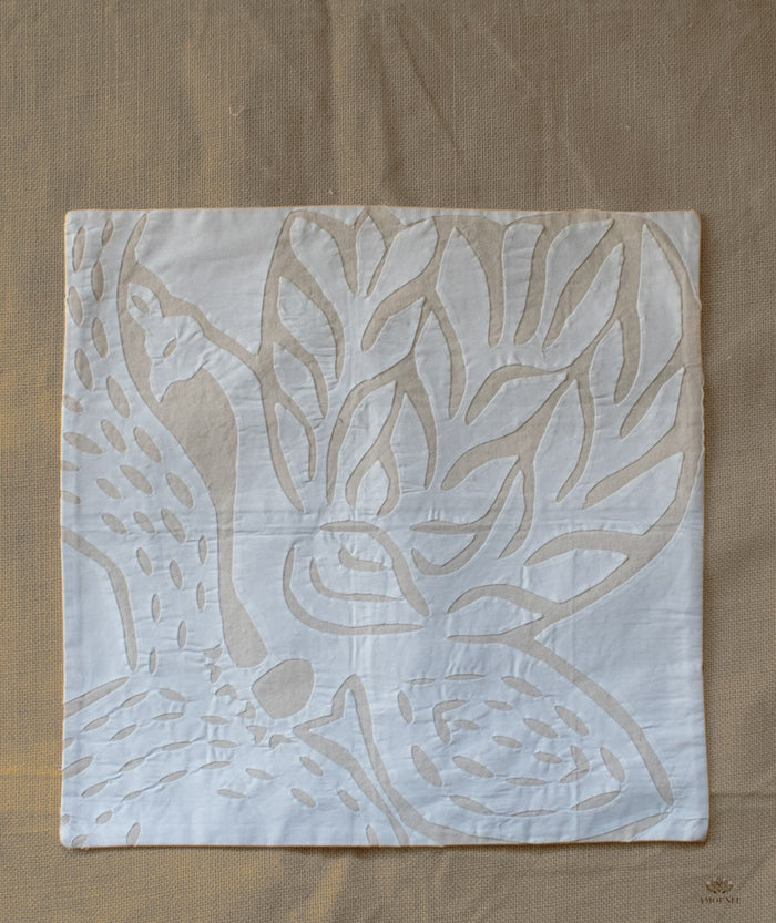 APPLIQUE CUSHION COVER (16*16 IN)