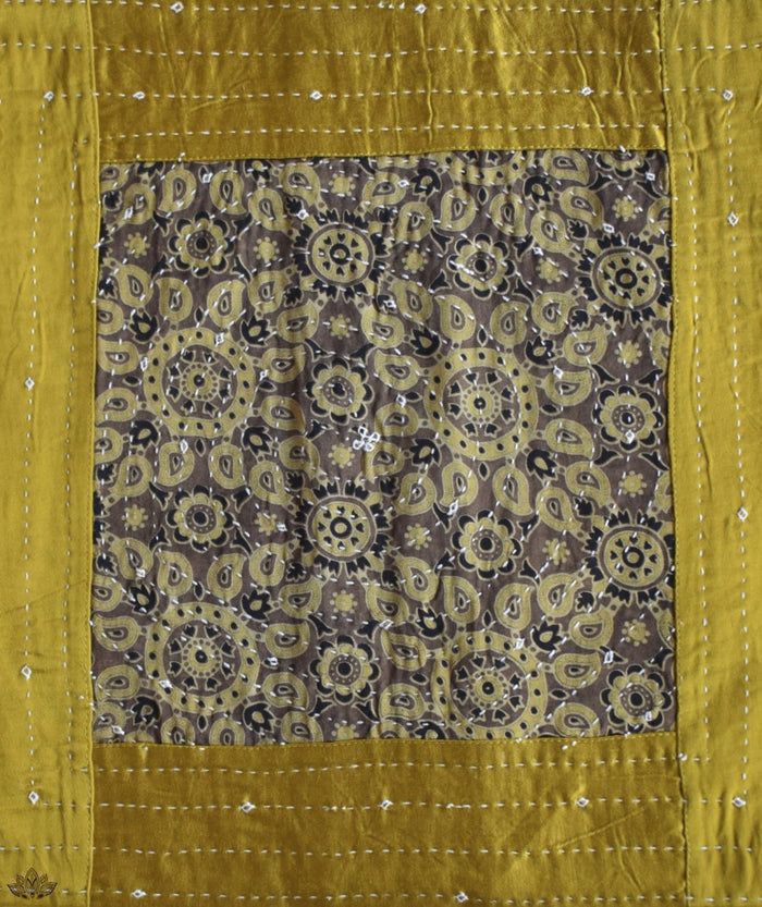 Applique Silk  Cushion cover (16*16 in)