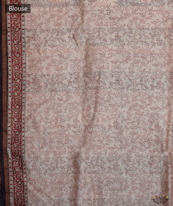 Bagru chanderi handblock saree