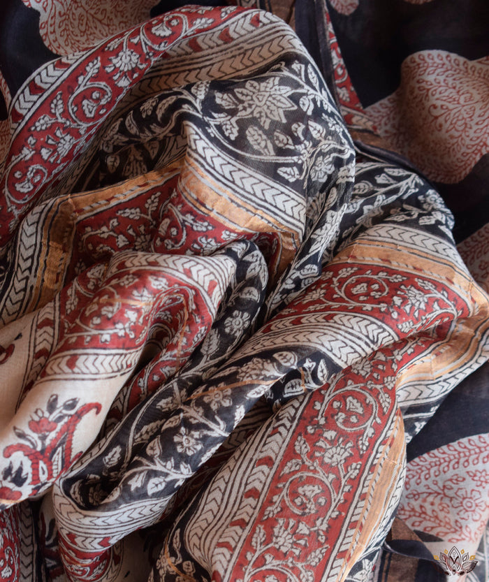 Bagru chanderi handblock saree