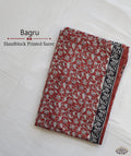 Bagru cotton handblock saree