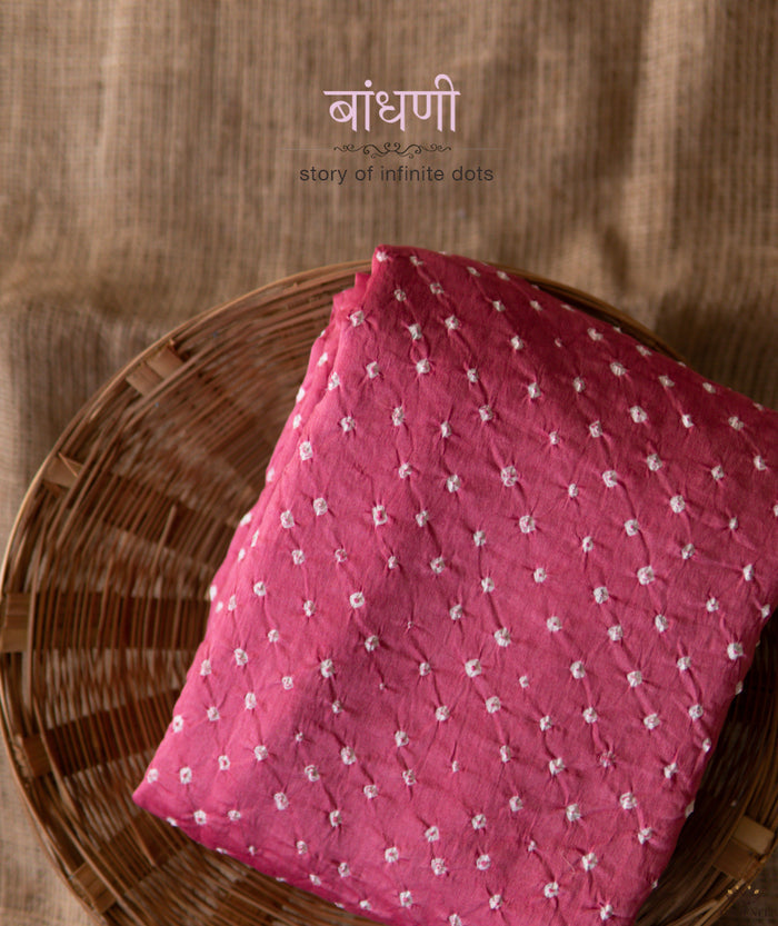BANDHANI CHANDERI SILK SAREE