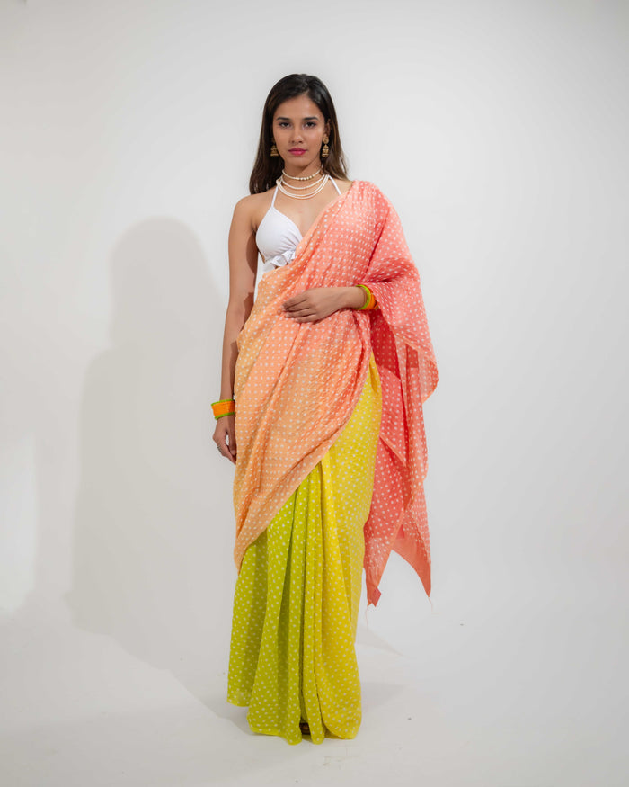 BANDHANI CHANDERI SILK SAREE