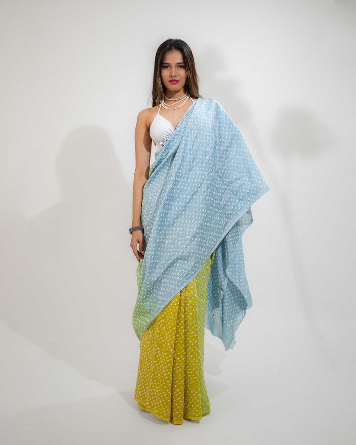 BANDHANI CHANDERI SILK SAREE