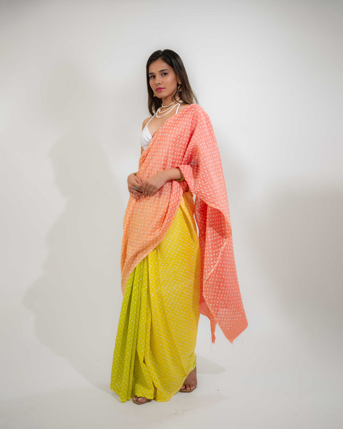 BANDHANI CHANDERI SILK SAREE