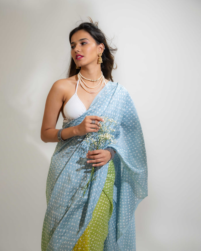 BANDHANI CHANDERI SILK SAREE