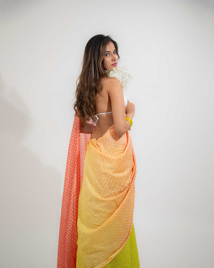 BANDHANI CHANDERI SILK SAREE