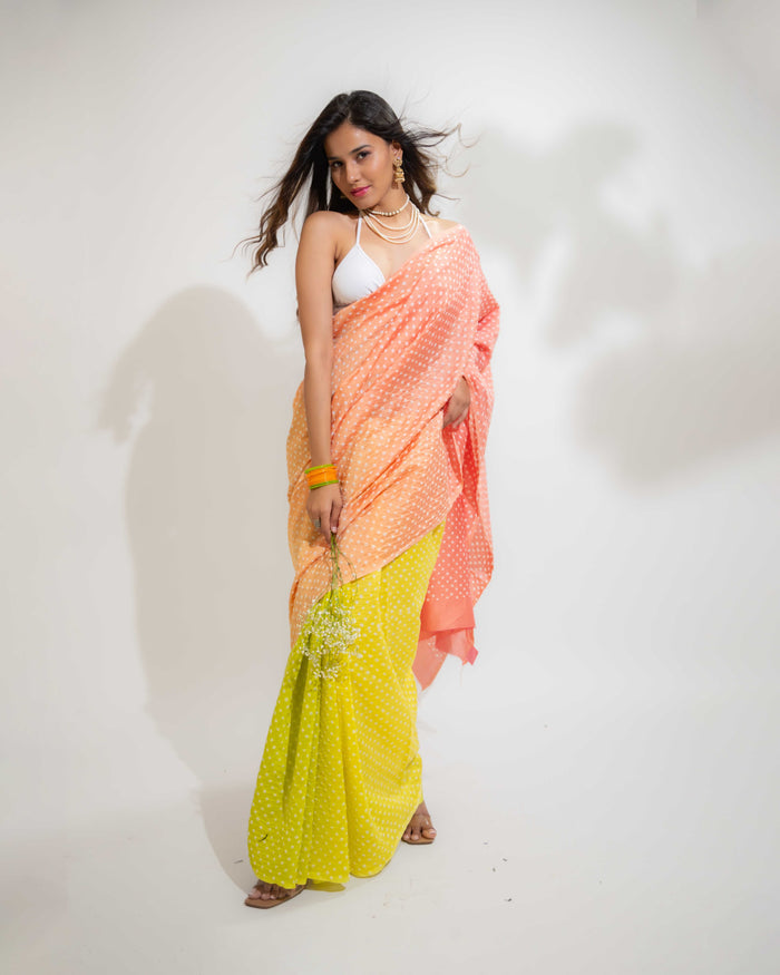 BANDHANI CHANDERI SILK SAREE