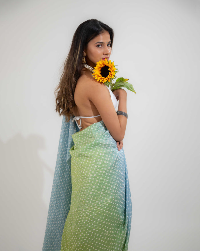 BANDHANI CHANDERI SILK SAREE