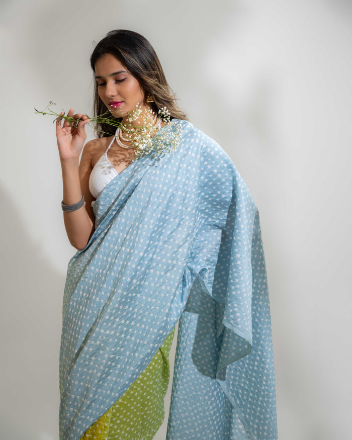 BANDHANI CHANDERI SILK SAREE