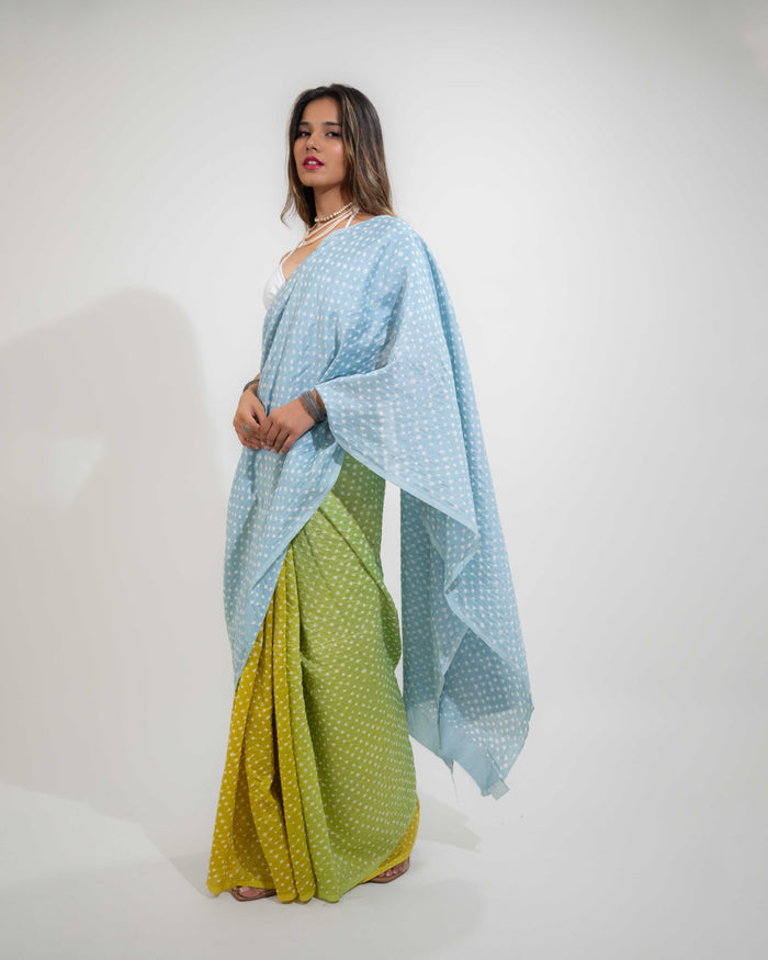 BANDHANI CHANDERI SILK SAREE