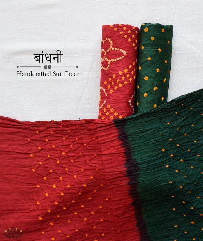 BANDHANI COTTON SUIT PIECE