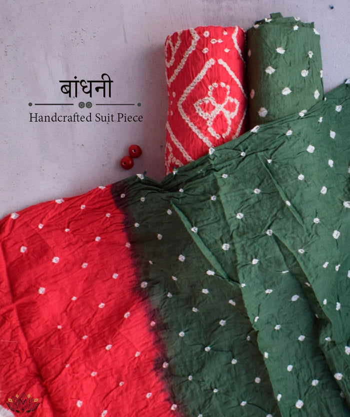 BANDHANI COTTON SUIT PIECE
