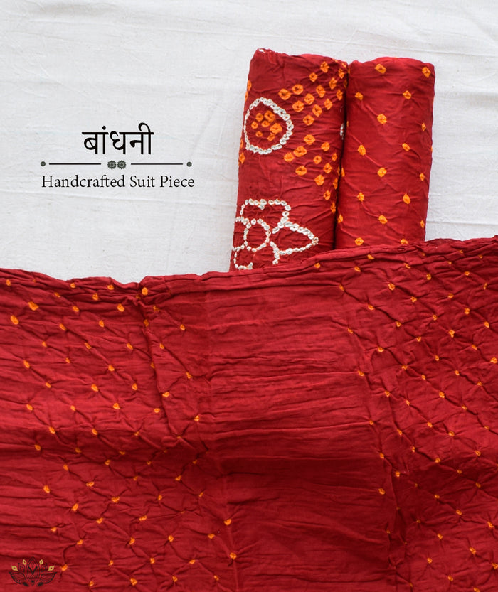 BANDHANI COTTON SUIT PIECE