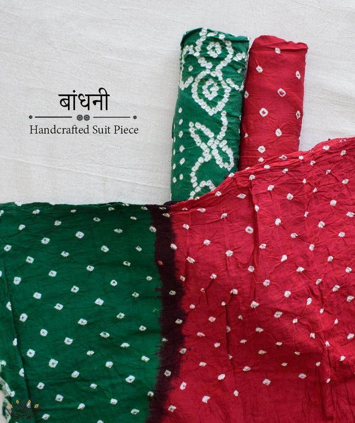 BANDHANI COTTON SUIT PIECE