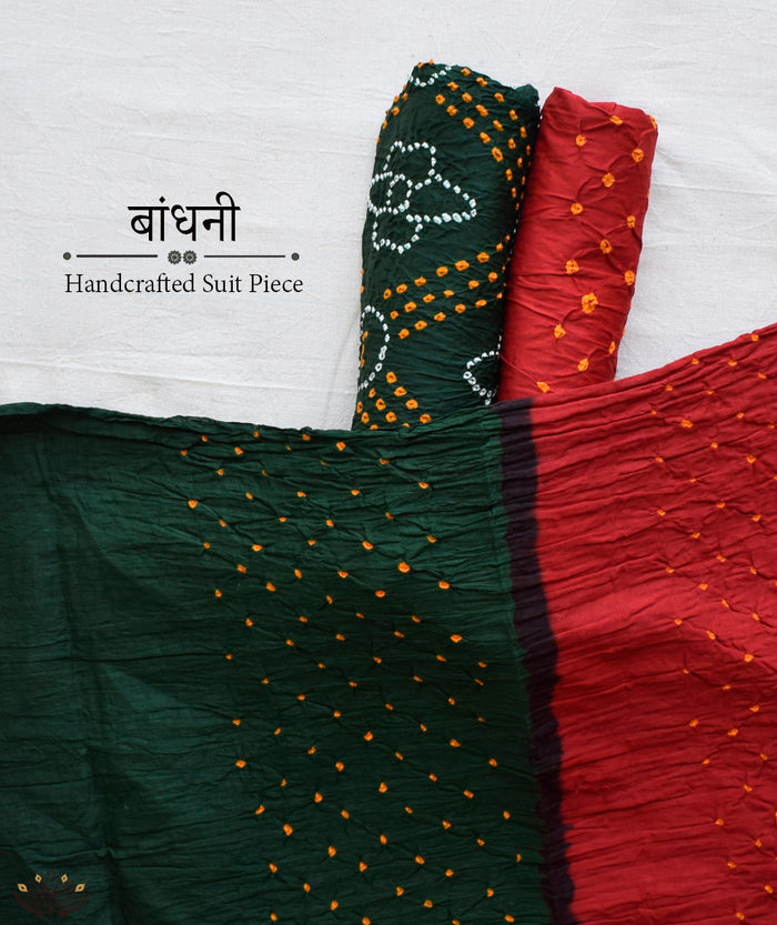 BANDHANI COTTON SUIT PIECE