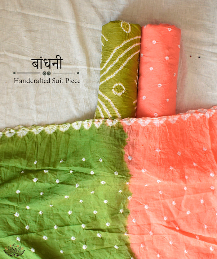 BANDHANI COTTON SUIT PIECE