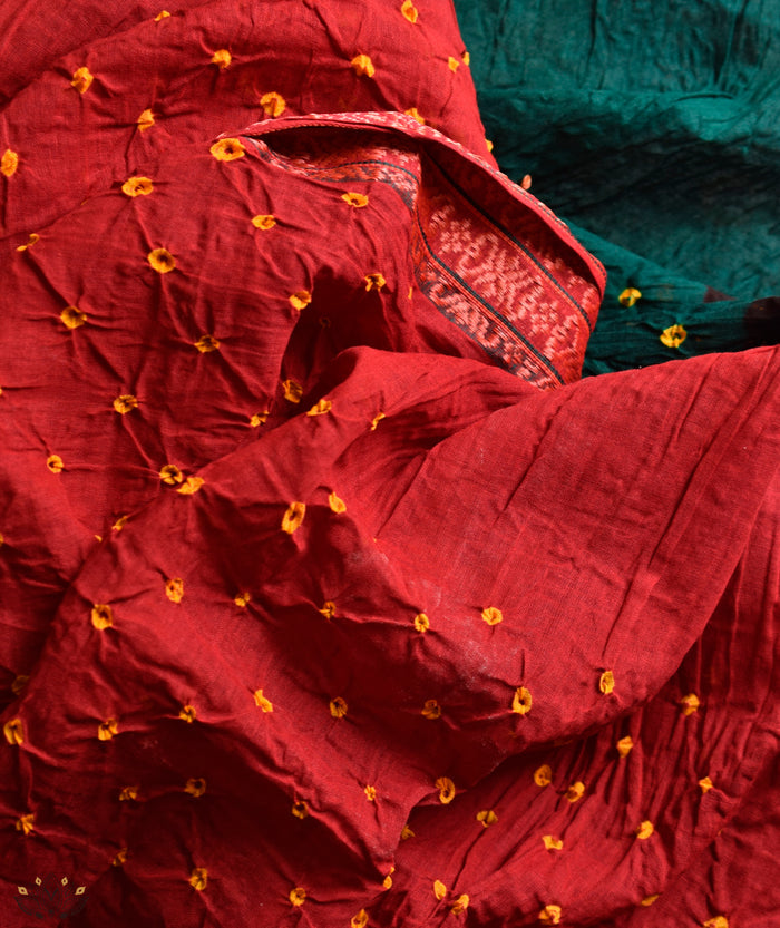 BANDHANI COTTON SUIT PIECE