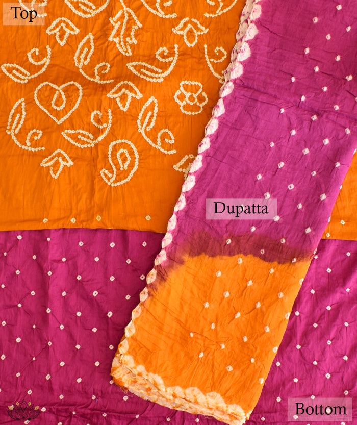 BANDHANI COTTON SUIT PIECE