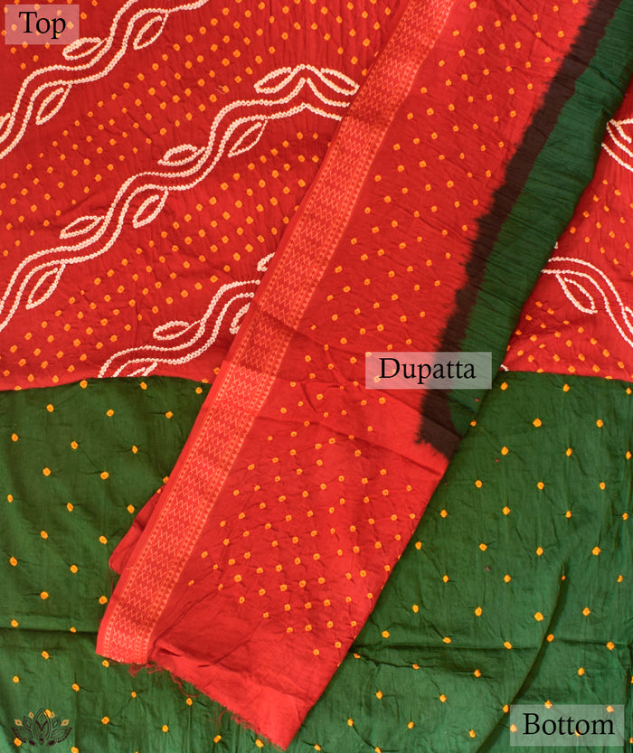 BANDHANI COTTON SUIT PIECE